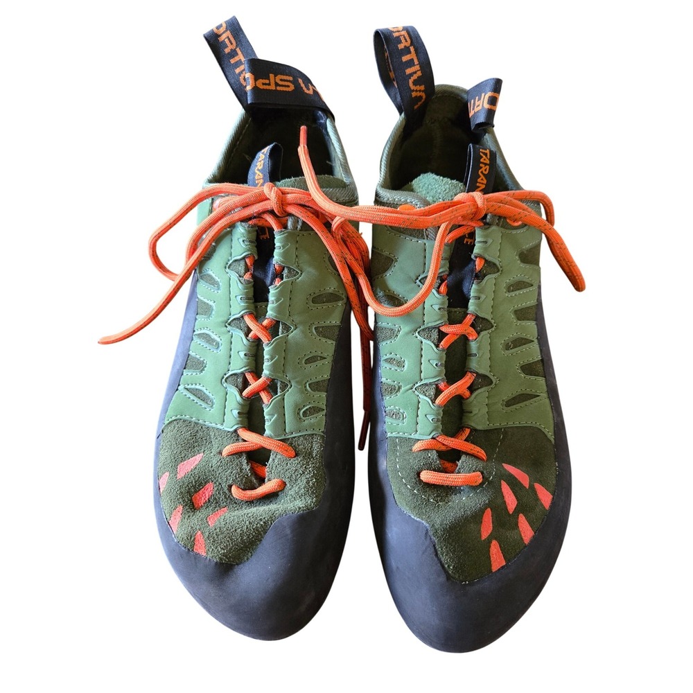 La Sportiva Vibrant Tarantulace Climbing Shoes Green Orange Womens EUR 43 US 10